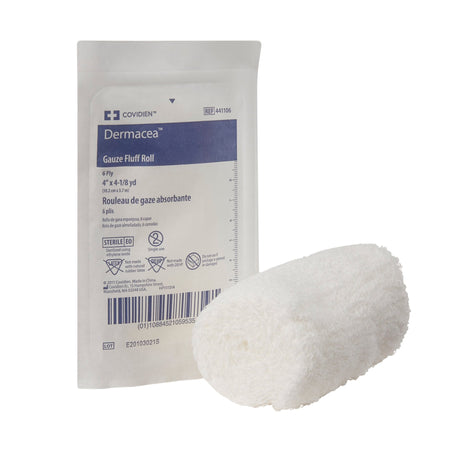Cardinal 441106 Dermacea Sterile Fluff Bandage Roll, 4 Inch x 4-1/8 Yard, 6-Ply