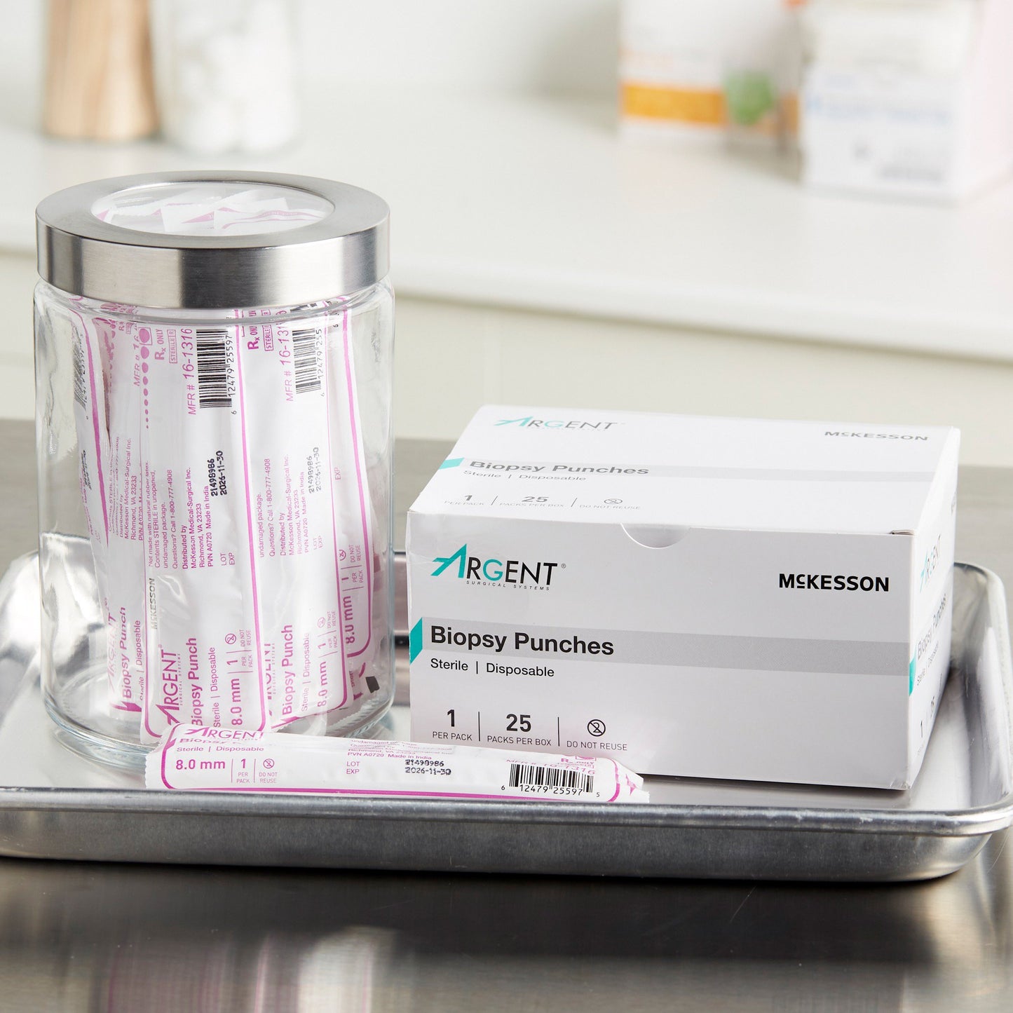 McKesson Argent™ Disposable Biopsy Punches, 8.0 mm