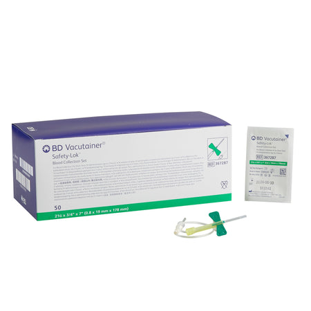 BD 367287 Vacutainer Safety-Lok Blood Collection Set, 21 Gauge, ¾-inch needle length, 7-inch Tubing