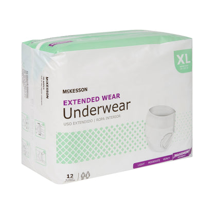 McKesson Extended Wear Maximum Absorbency Underwear, Extra Large