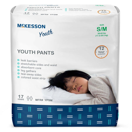 McKesson YPSM Youth Pants, Small/Medium, Small / Medium, Pull On with Tear Away Seams