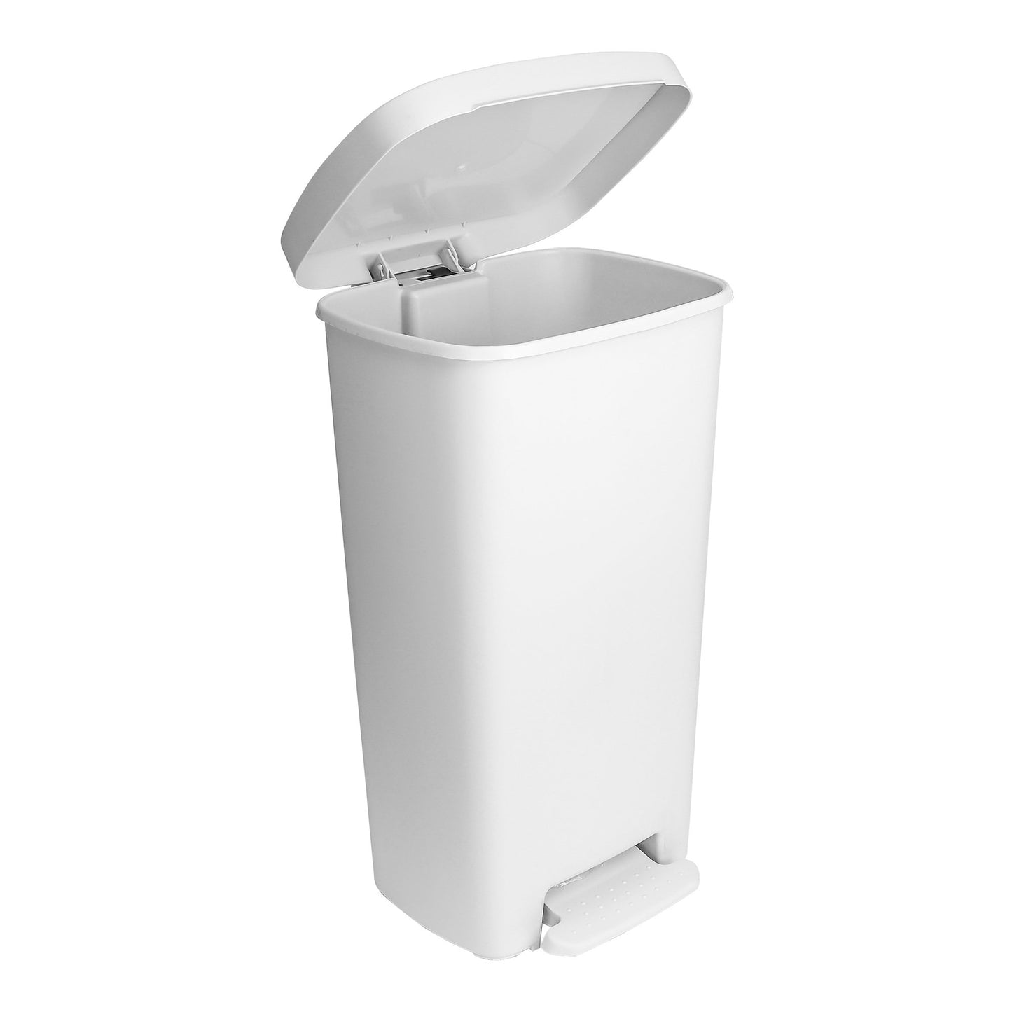 Trash Can McKesson 52 Quart / 13 gal. White Plastic Rectangular