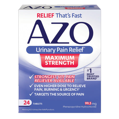 AZO Urinary Pain Relief® 99.5 mg Phenazopyridine HCl Tablets Maximum Strength