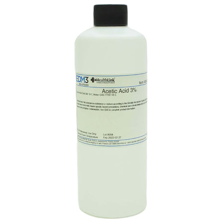 EDM 3 LLC 400420 Chemistry Reagent Acetic Acid ACS Grade 3% 16 oz.