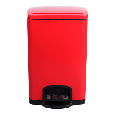 McKesson 16-35270 Trash Can 20 Quart / 5 gal. Red Metal Square