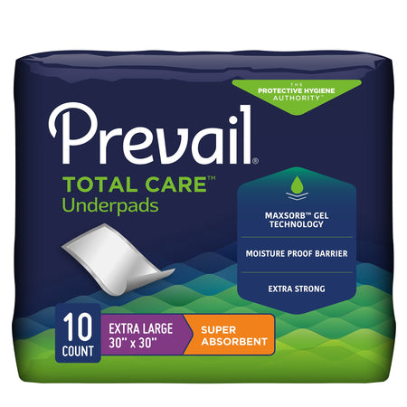 First Quality UPS-120/1 Prevail Total Care Super Absorbent Polymer Underpad, 30 x 30 Inch
