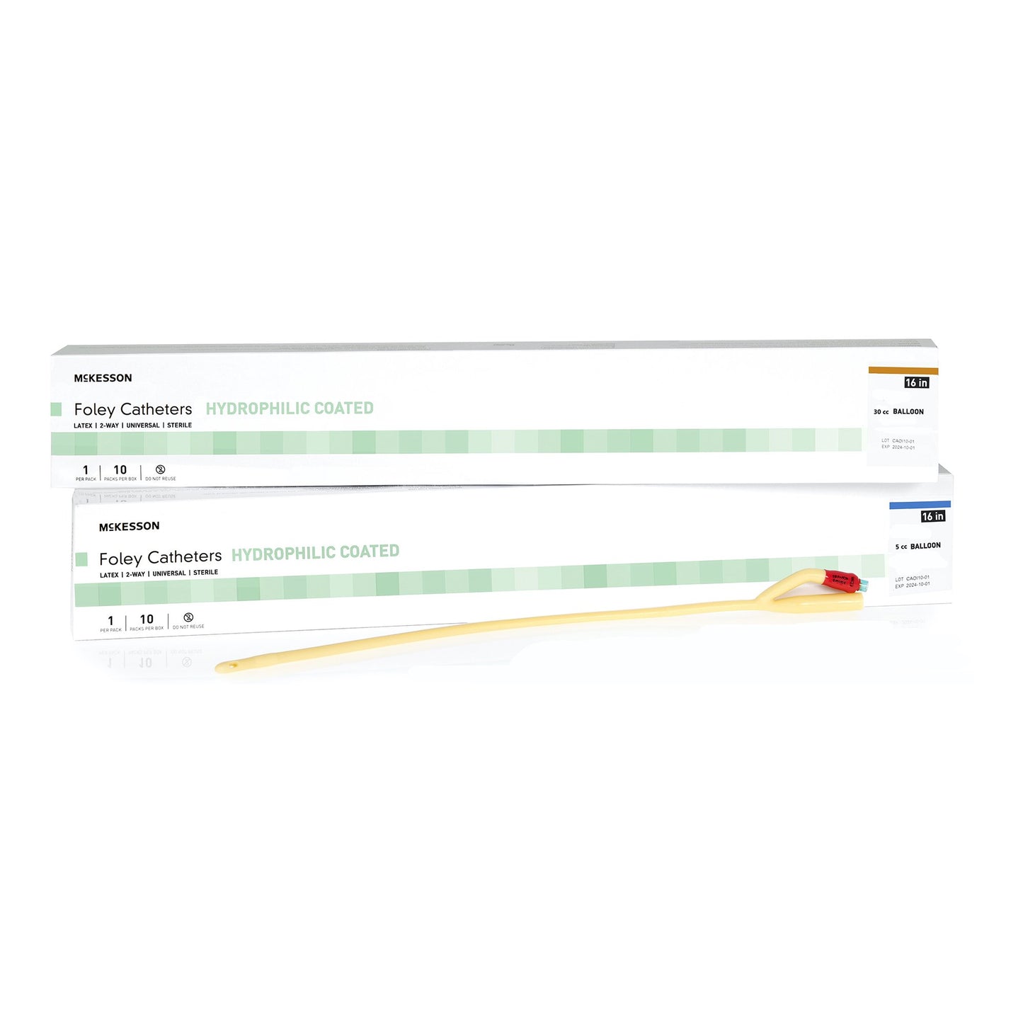 McKesson Hydrophillic Coated Foley Catheter, 16 Fr., Coude