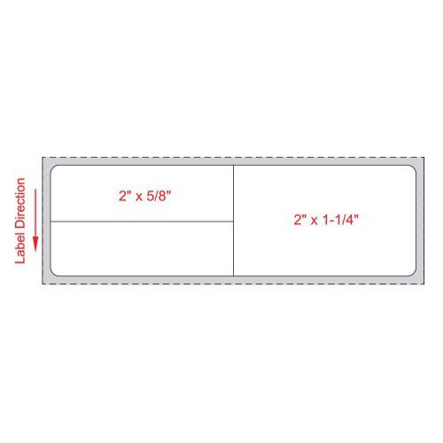 Blank Label Meditech® Thermal Label White Paper 1-1/4 X 4 Inch