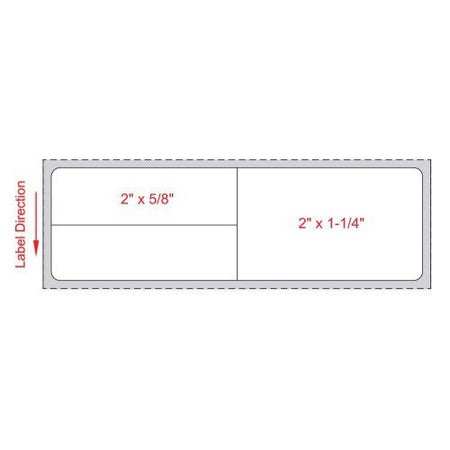 Blank Label Meditech® Thermal Label White Paper 1-1/4 X 4 Inch