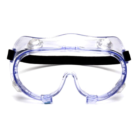 Pyramex G205 Protective Goggles Fit Over Uncoated Clear Tint Polycarbonate Lens Clear Frame Elastic Strap One