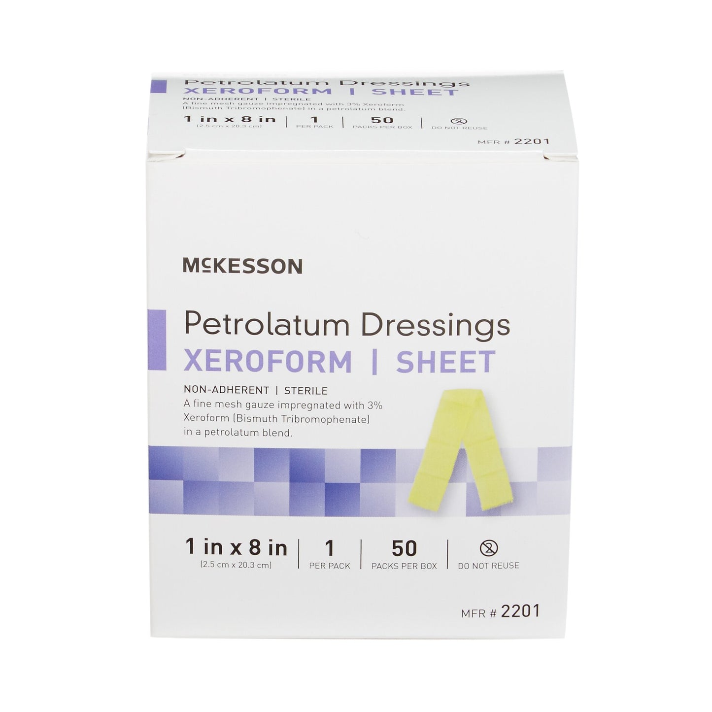 McKesson Xeroform Petrolatum Impregnated Dressing, 1 x 8 Inch