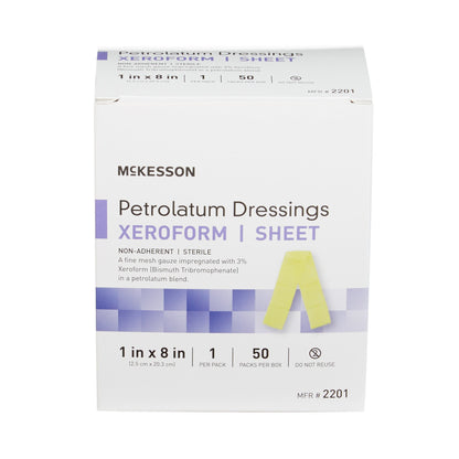 McKesson Xeroform Petrolatum Impregnated Dressing, 1 x 8 Inch