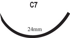 Surgical Specialties 553B LOOK Plain Gut Absorbable Suture with Needle, Reverse Cutting Monofilament
