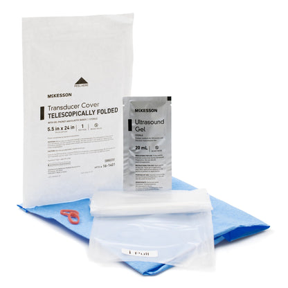 McKesson Telescopically Folded Transducer Cover, 5.5 x 24 Inch