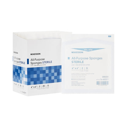 McKesson Sterile Nonwoven Sponge, 4 x 4 Inch, 4-Ply