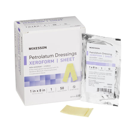 McKesson 2201 Xeroform Petrolatum Impregnated Dressing, 1 x 8 Inch