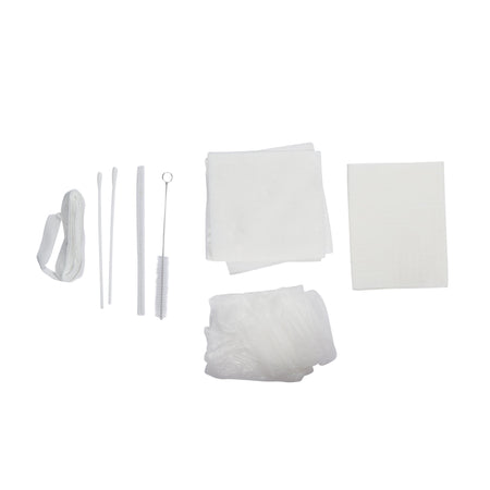 Dynarex 35001 Tracheostomy Care Kit, 3 Compartments w/ Vinyl Gloves