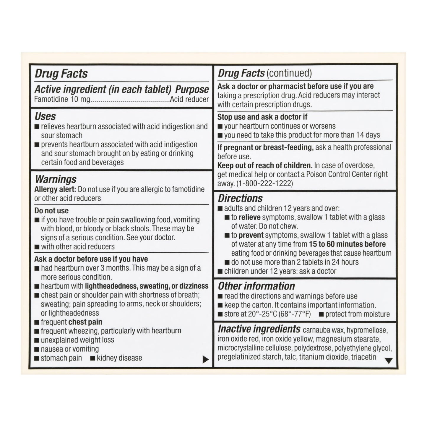 Foster & Thrive™ Original Strength Acid Reducer Famotidine Tablets 10 mg