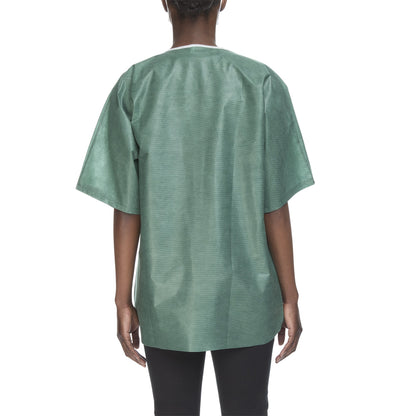 Graham Medical Short Sleeve Scrub Shirt, Green, Large