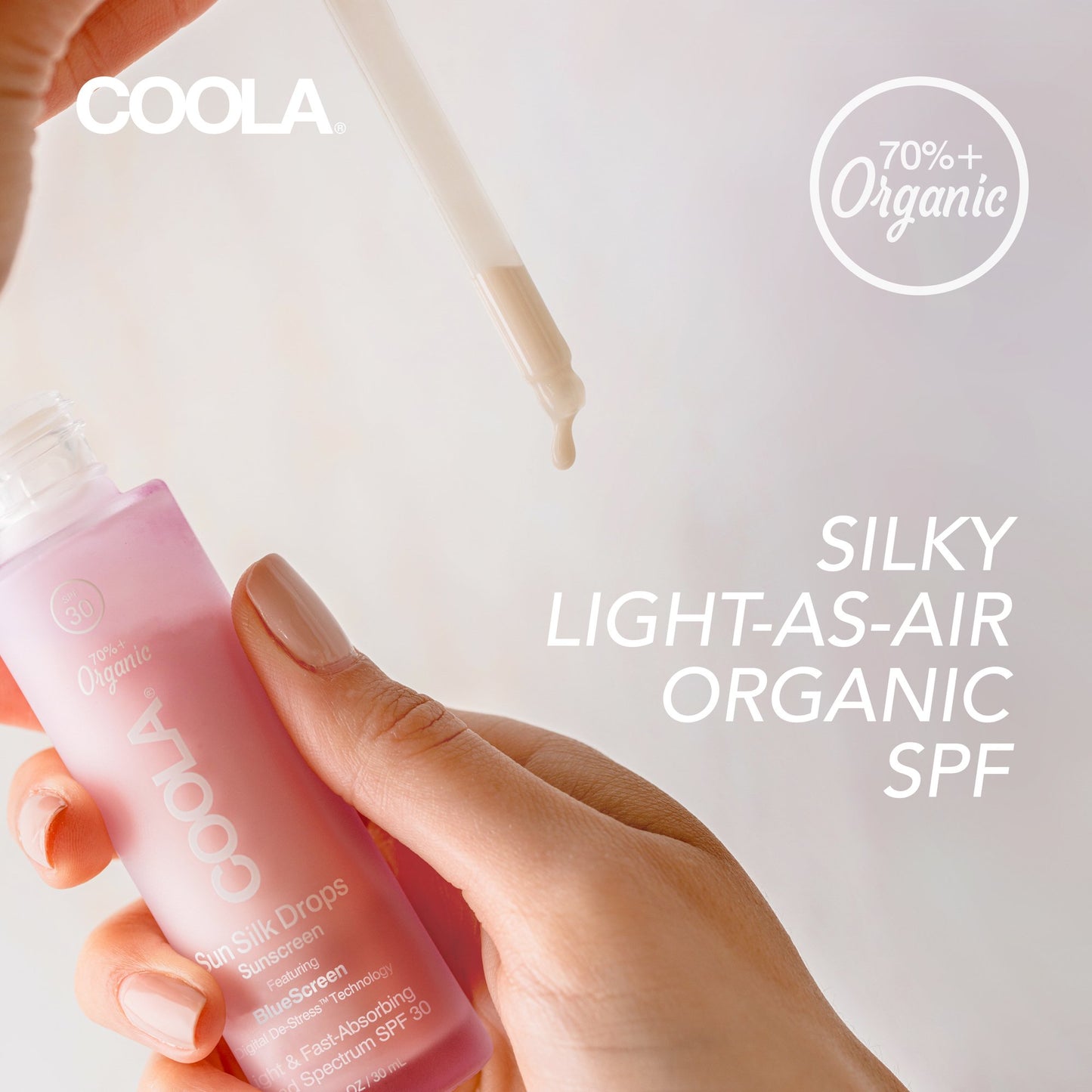 Sunscreen COOLA® Silk Drops SPF 30 Liquid 1 oz. Bottle