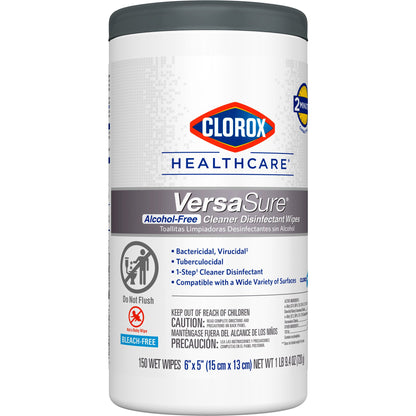Clorox Healthcare® VersaSure® Cleaner Disinfectant Wipes, Canister