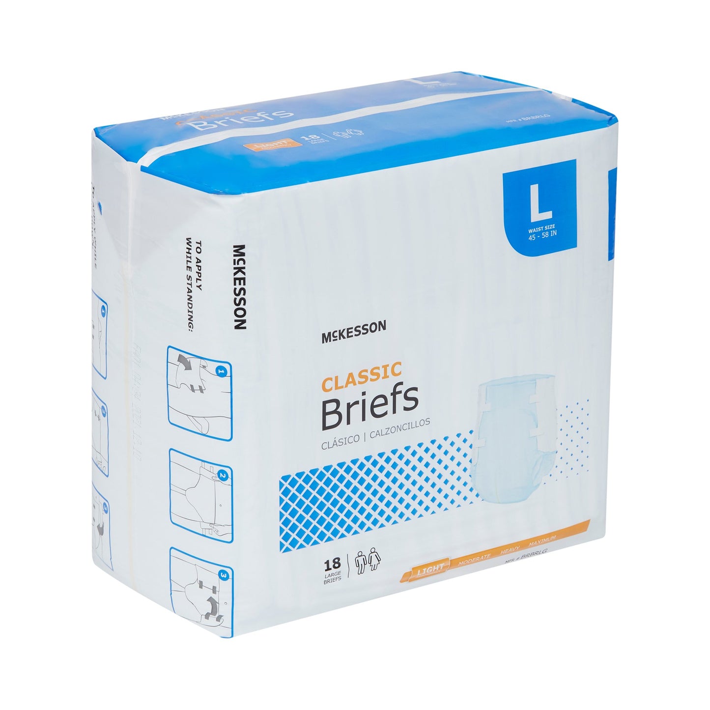 McKesson Classic Light Absorbency Incontinence Brief, Large
