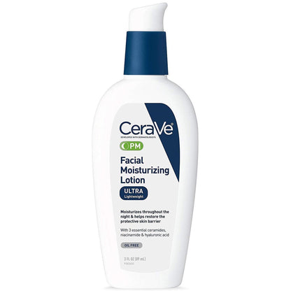 Facial Moisturizer CeraVe® PM 3 oz. Pump Bottle Unscented Lotion