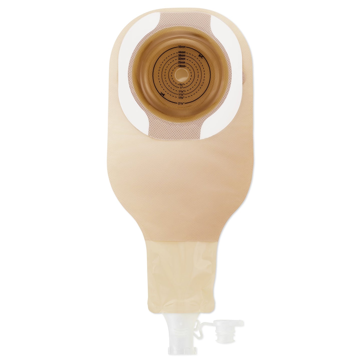 Ostomy Pouch High Output One-Piece System Soft Convex, Trim to Fit Up to 1 Inch Stoma Drainable
