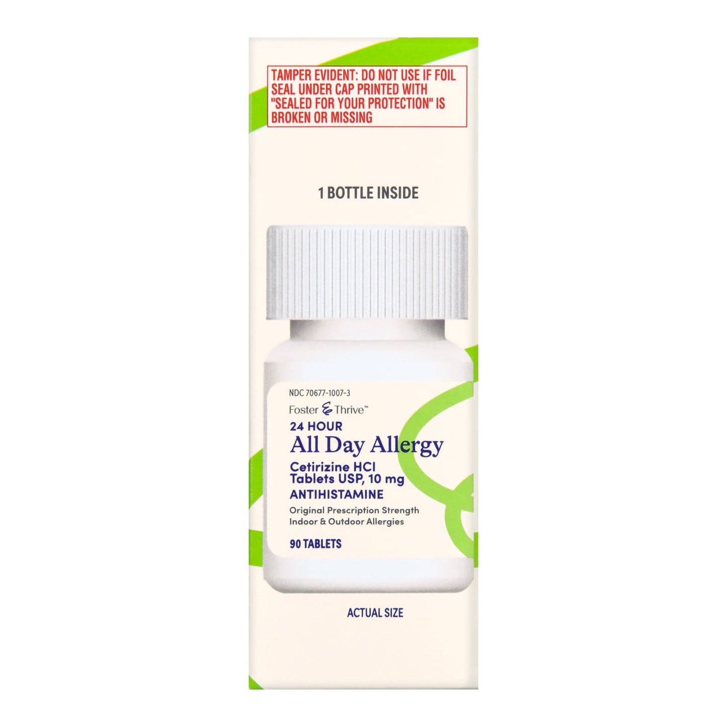 Foster & Thrive™ 24 Hour All Day Allergy Cetirizine HCl USP 10 mg Tablets