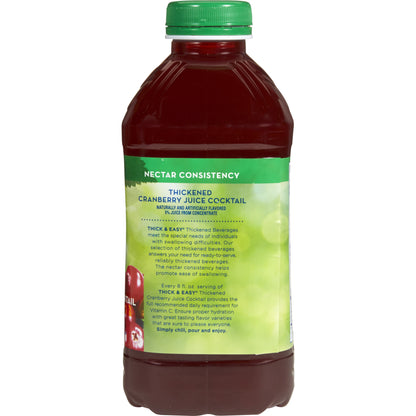 Thick & Easy® Nectar Consistency Cranberry Thickened Beverage, 46-ounce bottle