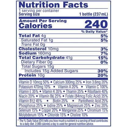 Carnation Breakfast Essentials® Strawberry Nutritional Drink, 8-ounce bottle