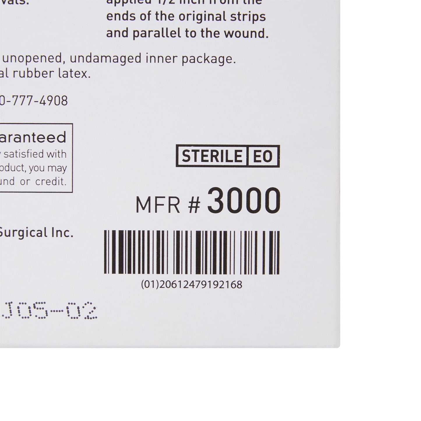 McKesson Non-Reinforced Skin Closure Strip, 1/8 x 3 in.