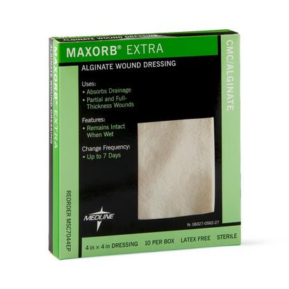Maxorb® Extra Calcium Alginate Dressing, 4 x 4 Inch