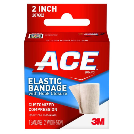 3M 207602 Ace Single Hook and Loop Closure Elastic Bandage, 2 Inch x 4-2/10 Foot