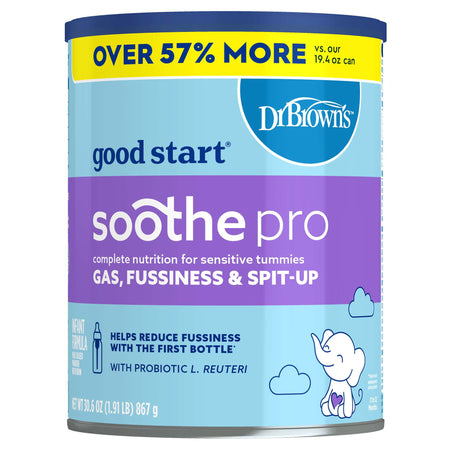 Perrigo Direct Inc LPB50004 Infant Formula Dr. Brown's good start soothe pro Unflavored 30.6 oz. Can Powder