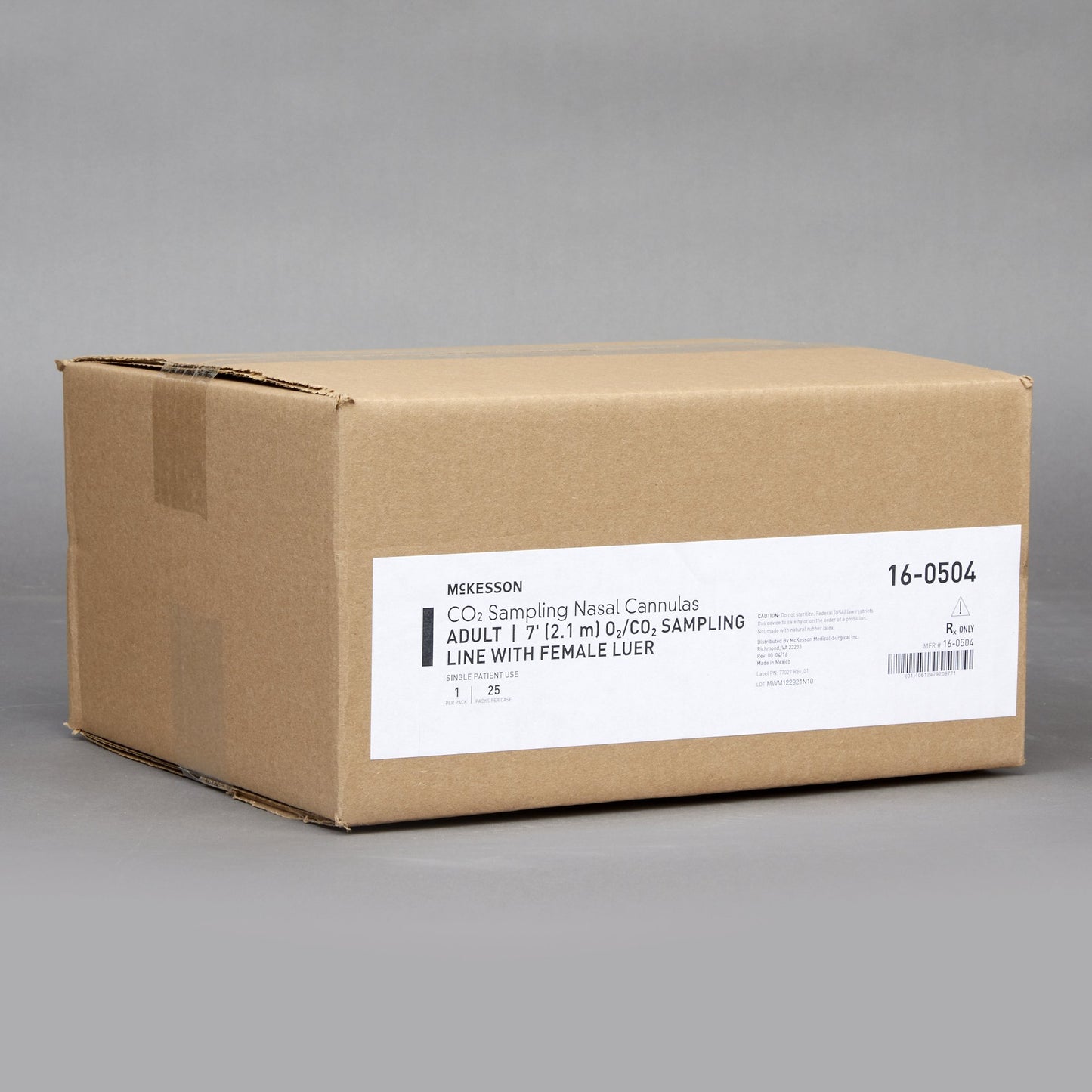 McKesson ETCO2 Nasal Sampling Cannula with O2, Female Luer, Clear