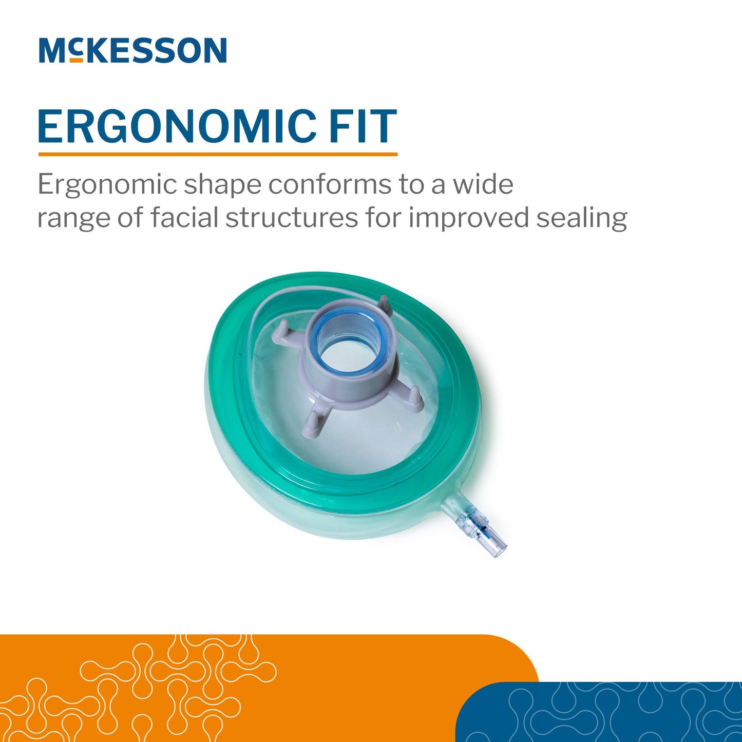 Anesthesia Mask McKesson Elongated Style Adult Small Hook Ring
