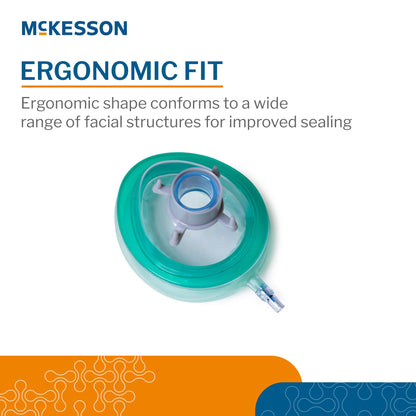 Anesthesia Mask McKesson Elongated Style Adult Small Hook Ring