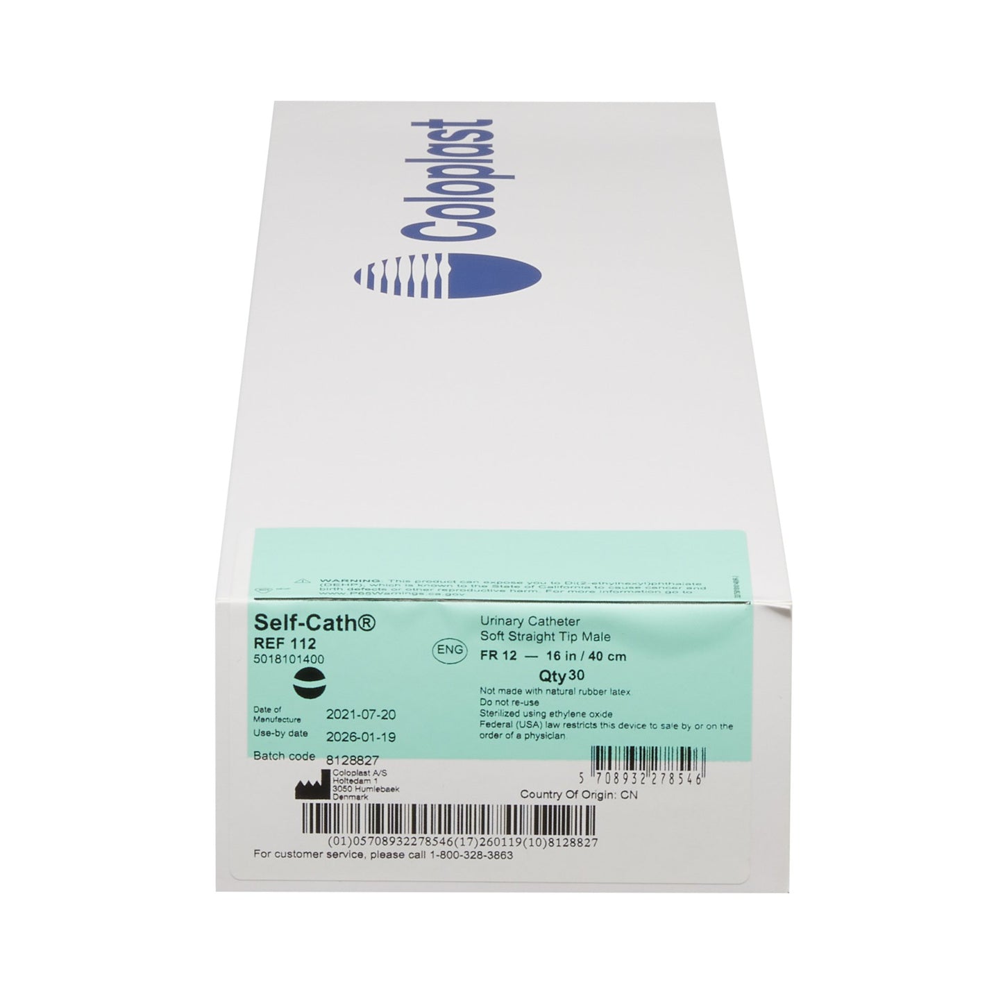 Self-Cath® Soft Unisex Urethral Catheter, 12 Fr, Straight Tip