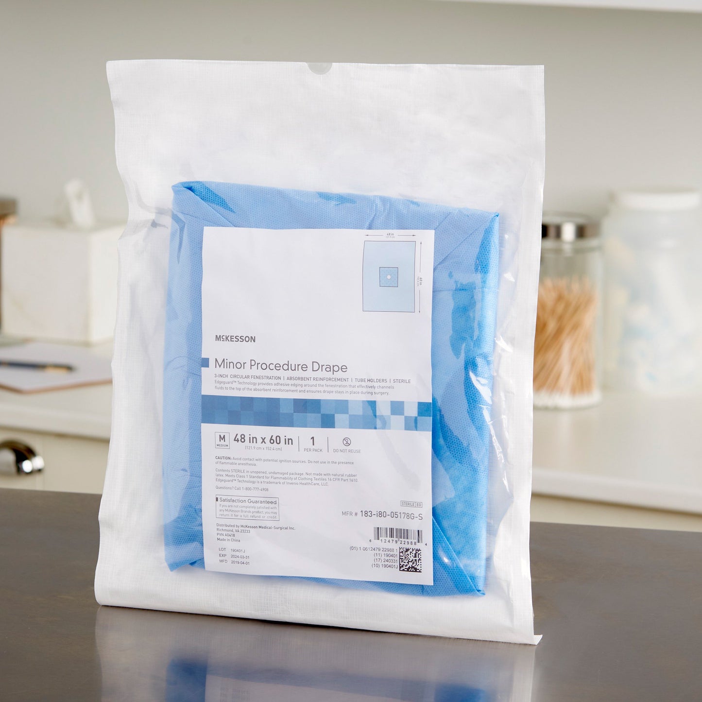 McKesson Sterile Minor Procedure Drape, 48 x 60 Inch