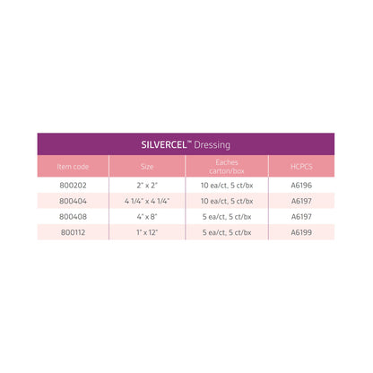 3M™ Silvercel™ Alginate Dressing with Silver, 4-1/4 x 4-1/4 Inch
