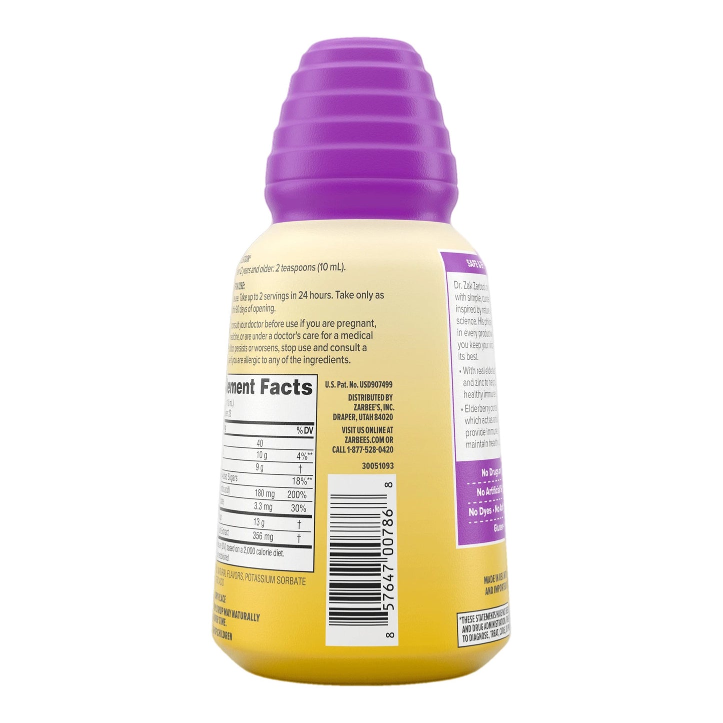 Zarbee's Naturals Black Elderberry Immune Support Syrup
