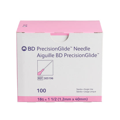 PrecisionGlide™ Hypodermic Needle, 18 Gauge, 1-1/2 Inch Length