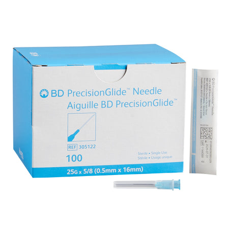 BD 305122 PrecisionGlide Hypodermic Needle, 25 Gauge, 5/8 Inch Length