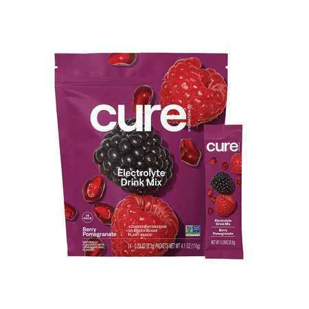 Cure Hydration HM1002 Electrolyte Drink Mix made with Coconut Water, Berry, 7.7-gram Packets