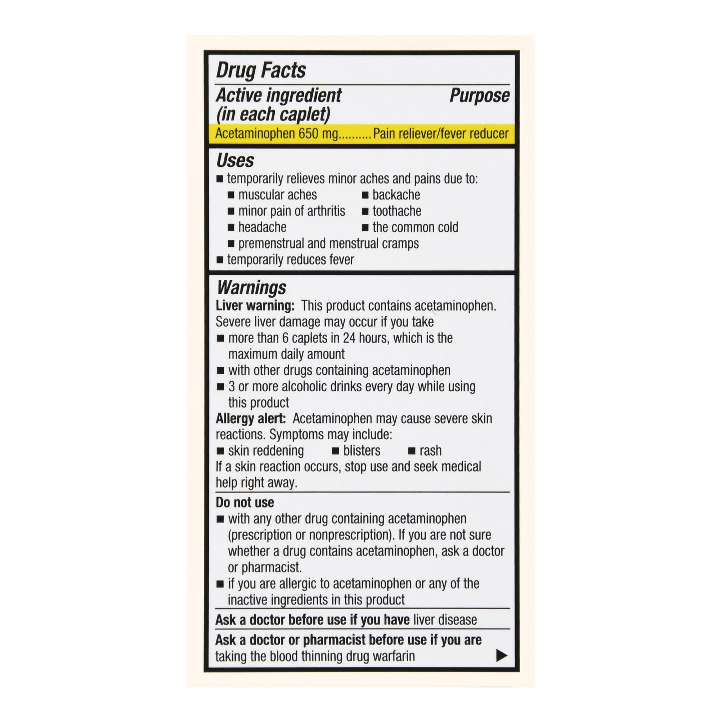 Foster & Thrive™ 8 Hour Pain Relief Acetaminophen 650 mg Caplets
