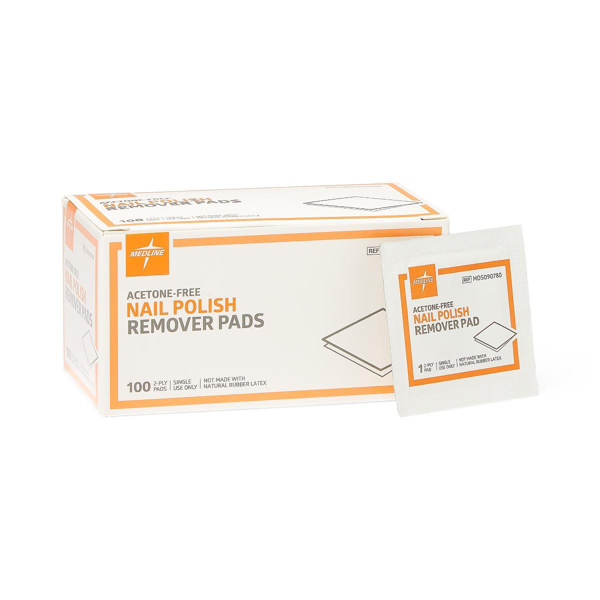 Nail Polish Remover Pad Medline 1-1/4 X 3 Inch
