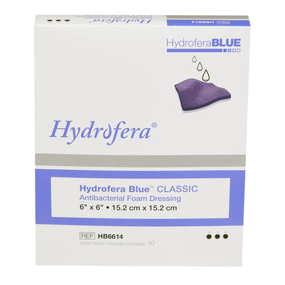 Hydrofera Blue™ Classic Antibacterial Foam Dressing, 15.2 x 15.2 Centimeter