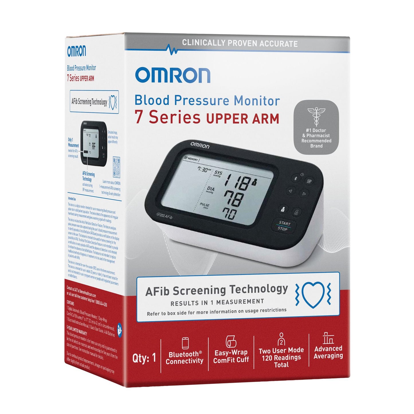 Digital Blood Pressure Monitor Omron 7 Series® Adult Cuff Nylon Cuff 9 to 17 Inch Desk Model