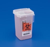 Cardinal 8900MW SharpSafety Phlebotomy Sharps Container, 1 Quart, 11 x 10¾ x 4¾ Inch